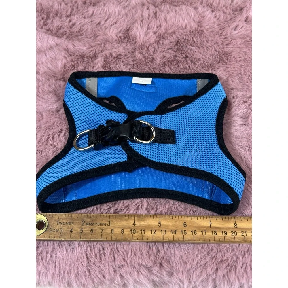 Dog Harness, Blue Mesh,‎ Size LARGE WITH BLACK